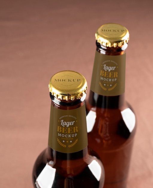 PSD beer bottle design mockup