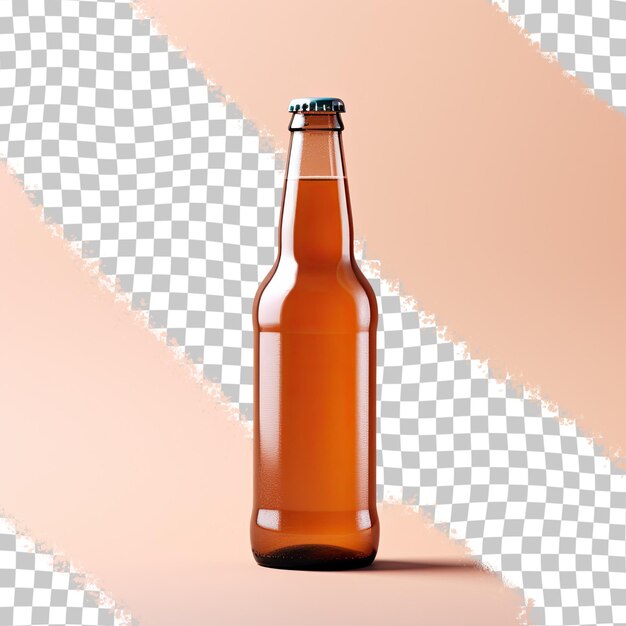 PSD 茶色のガラスのビールボトル