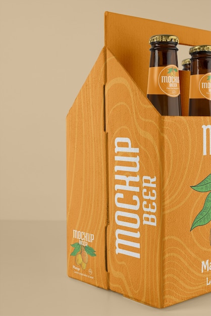 PSD design mockup bottiglia di birra