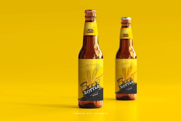 Bottiglia di birra mockup