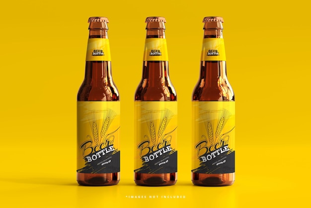 PSD bottiglia di birra mockup