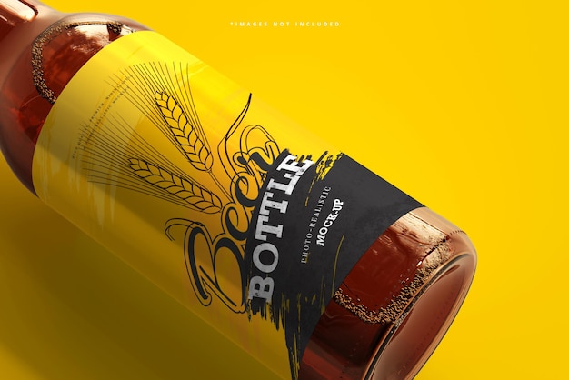 PSD bottiglia di birra mockup