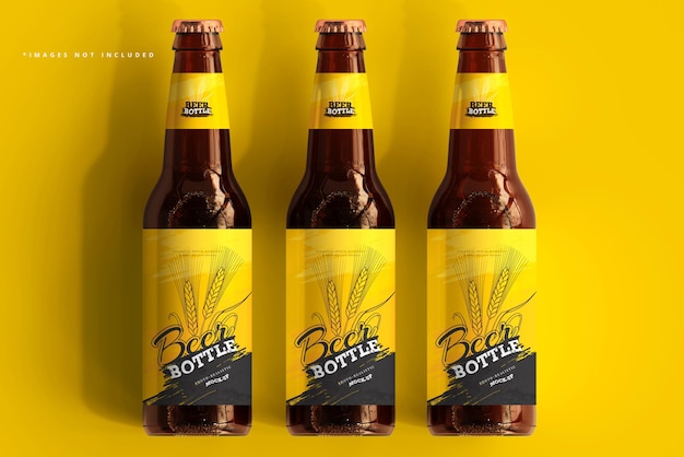 Beer bottle mockup