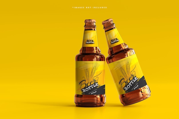 Beer bottle mockup