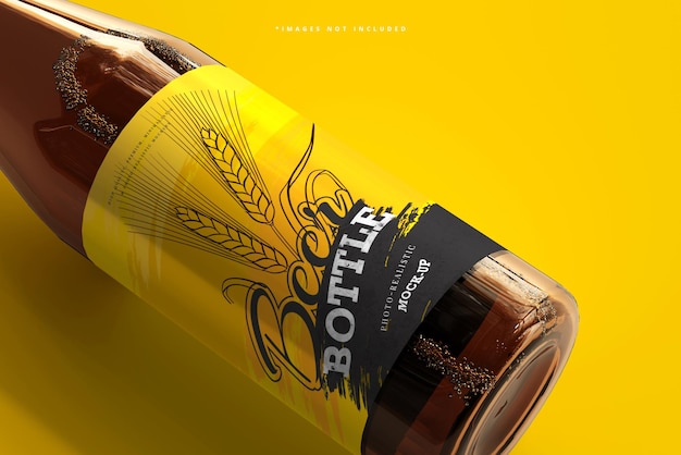 Bottiglia di birra mockup