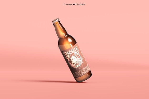 Beer bottle mockup