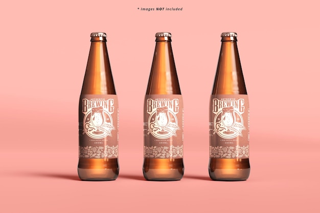 Beer bottle mockup