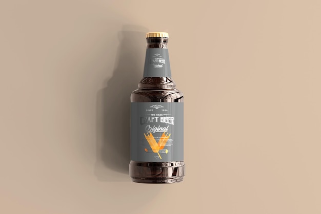 Beer bottle mockup