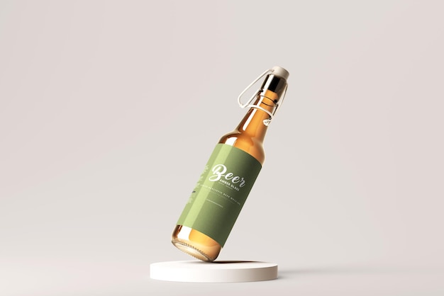 Beer bottle mockup