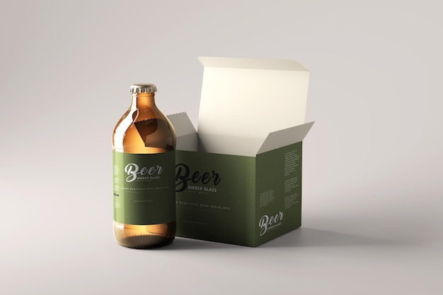 Beer bottle mockup