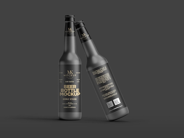 Beer bottle mockup