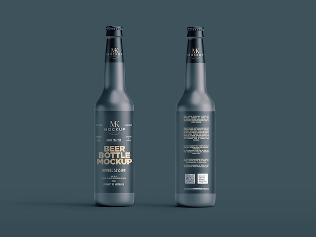 Beer bottle mockup