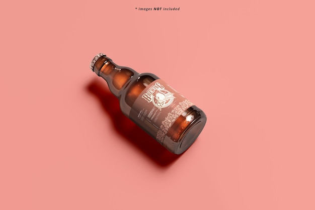 PSD mockup di bottiglia di birra