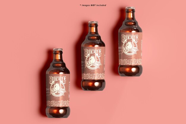 Beer bottle mockup