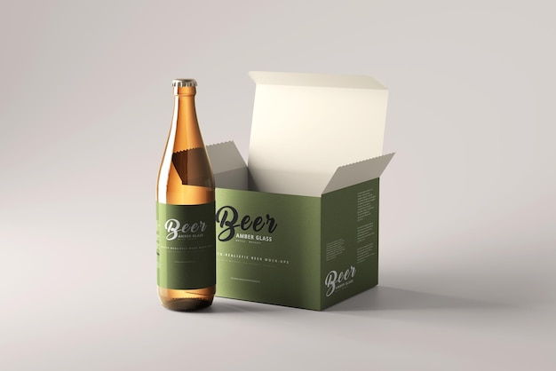 PSD bottiglia di birra mockup