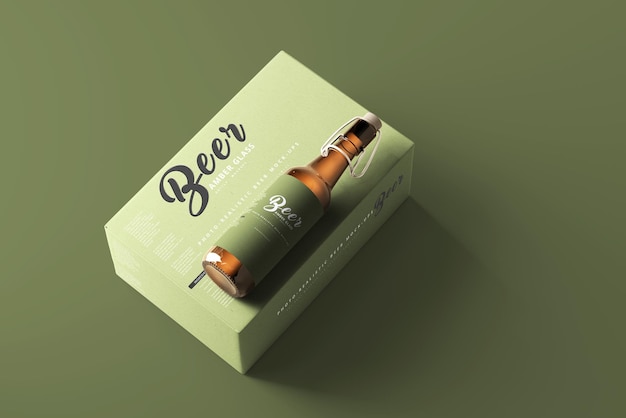 Beer bottle mockup