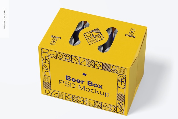 Mockup di scatola di birra