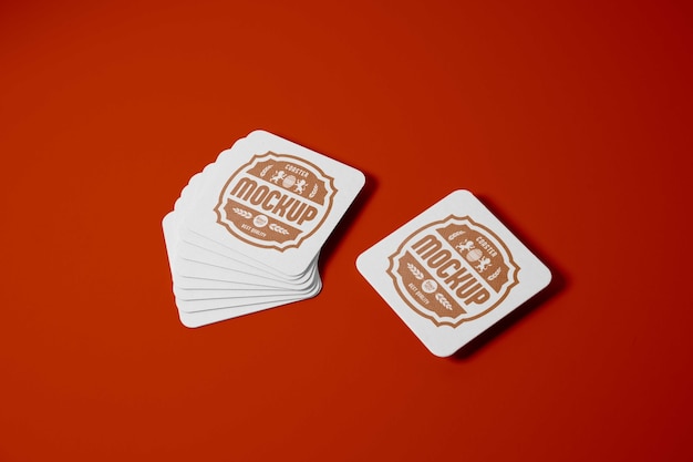 PSD beer coaster mockup design