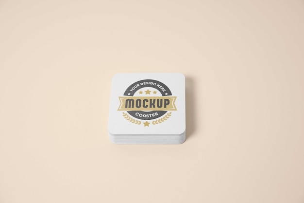 Beer coaster mockup design