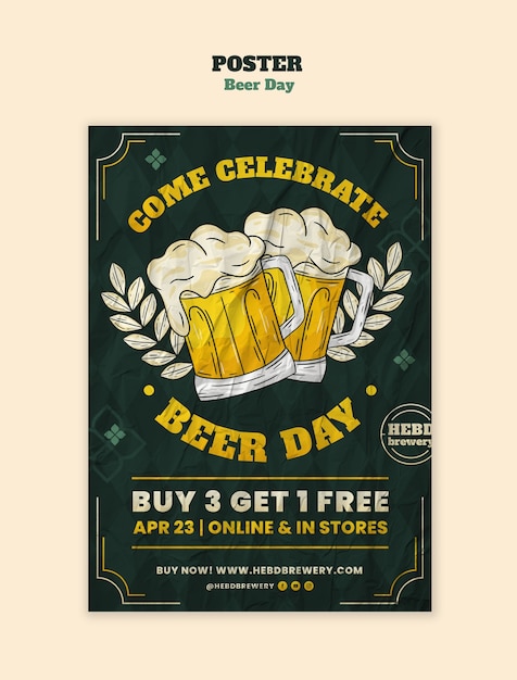 PSD beer day template design