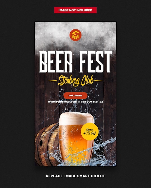 PSD beer fest banners stories