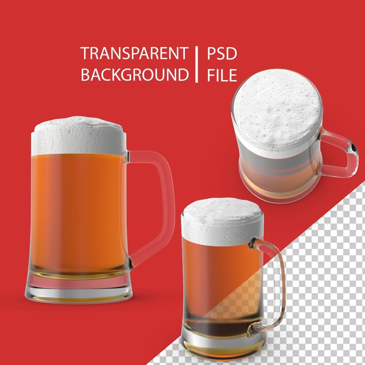 PSD пиво из стекла png