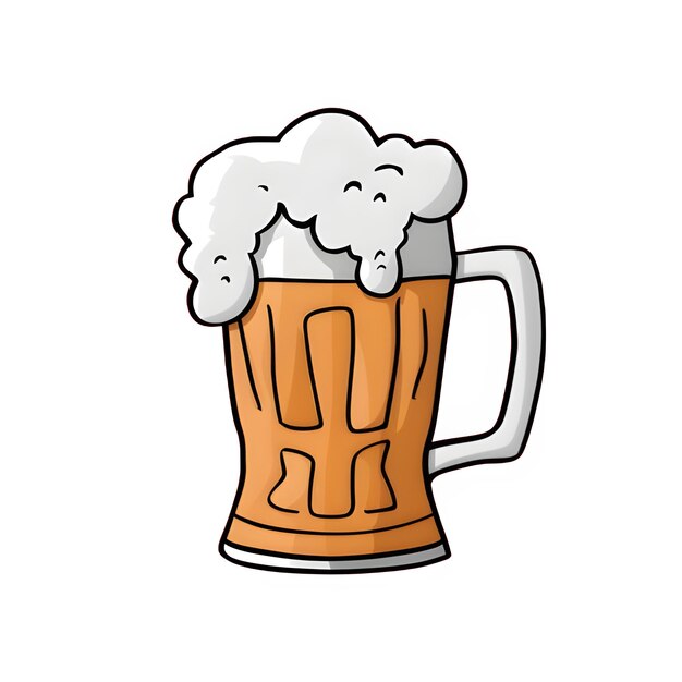 PSD beer glass vector