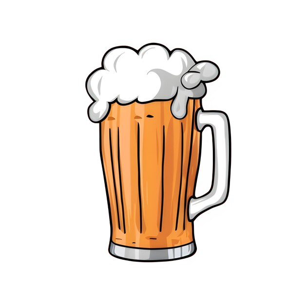 PSD beer glass vector