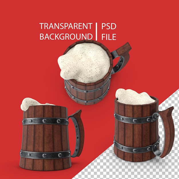 PSD beer mug png