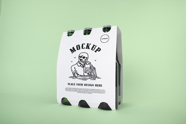 Beer six pack mockup