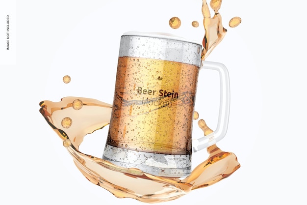 PSD beer stein glass mockup