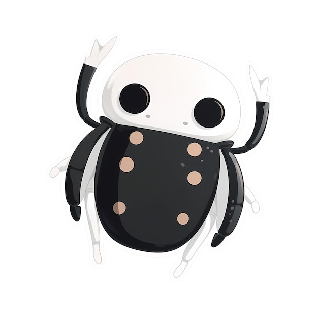 PSD beetle kawaii sticker png transparent file