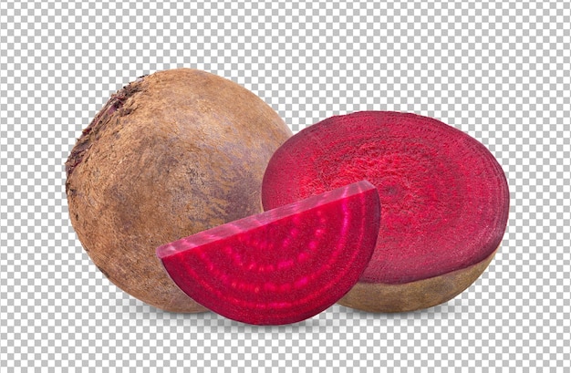 PSD beetroot isolated on alpha layer