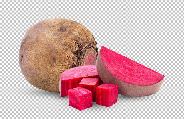 Beetroot isolated on alpha layer