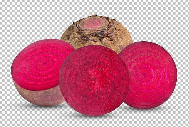 Beetroot isolated on alpha layer