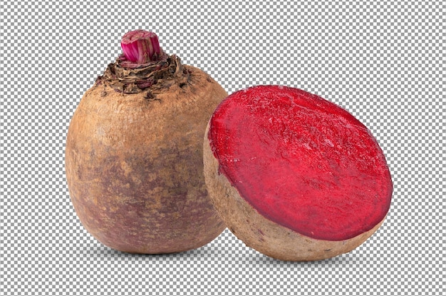 Beetroot isolated on alpha layer