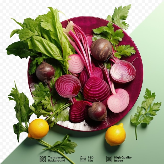 PSD beets served with onions beet salad