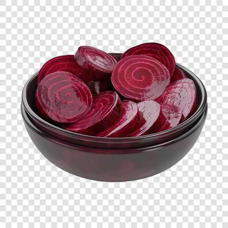 beets slices isolated on transparent background