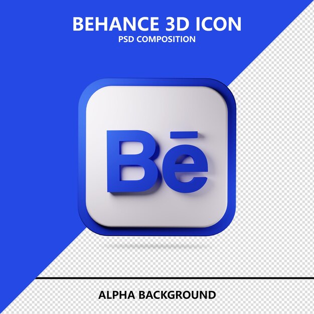 Behance 3d pictogram render illustratie