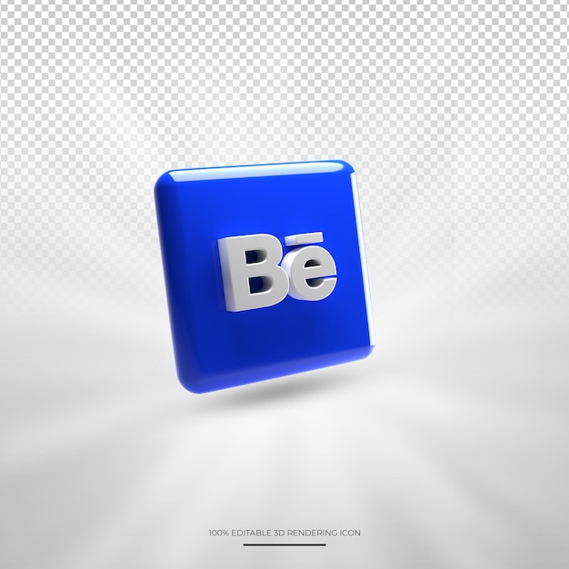 Behance 3D-rendering sociale media icoon