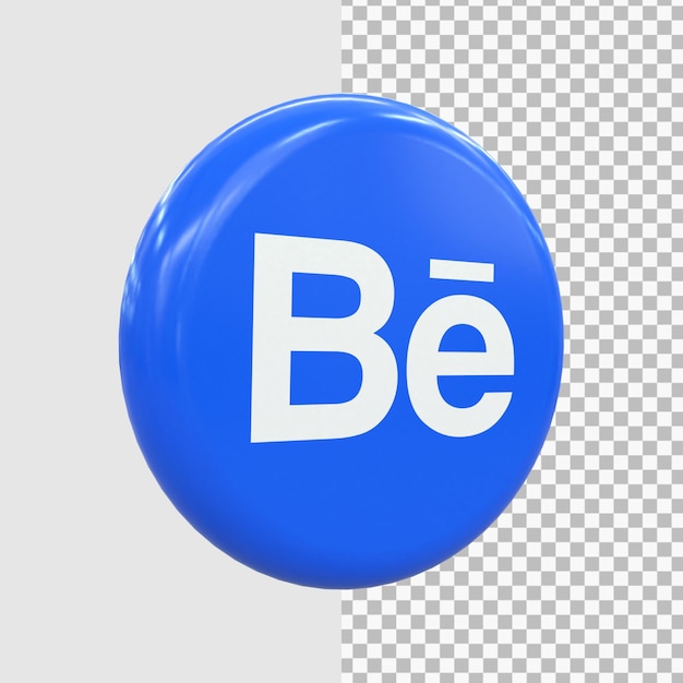 PSD behance 3d social media icon colorful glossy 3d icon concept 3d rendering for composition