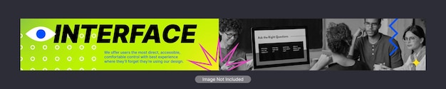 Behance Cover Editable Template Social Media Banner