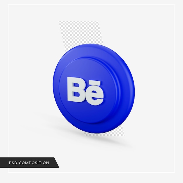 PSD 3d 렌더링의 behance 아이콘