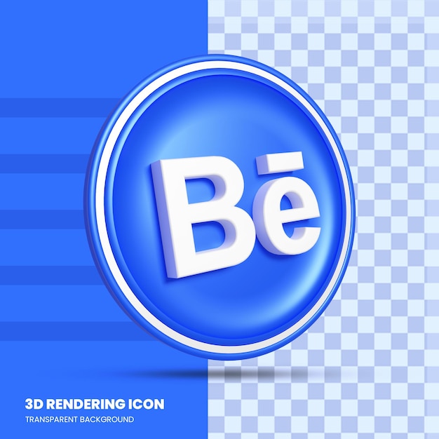 PSD behance ikona renderowania 3d