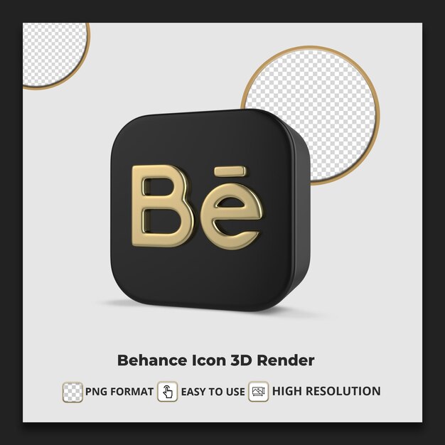 PSD behance ikona renderowania 3d