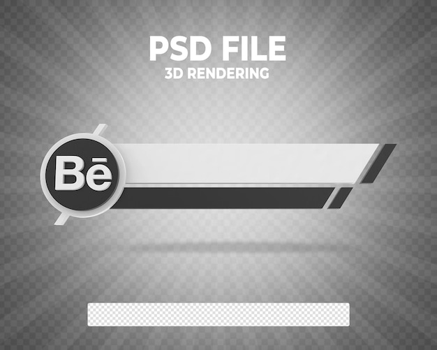 Behance lagere derde banner 3d render-stijl