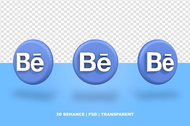 PSD behance ソーシャル メディア アプリのロゴ
