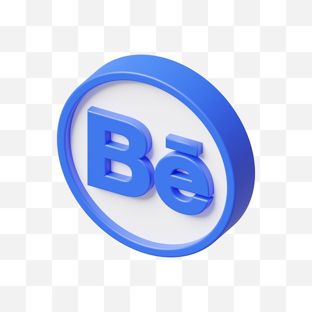 PSD behance social media icon 3d