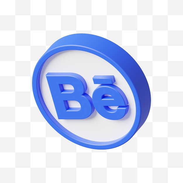 PSD behance social media icon 3d