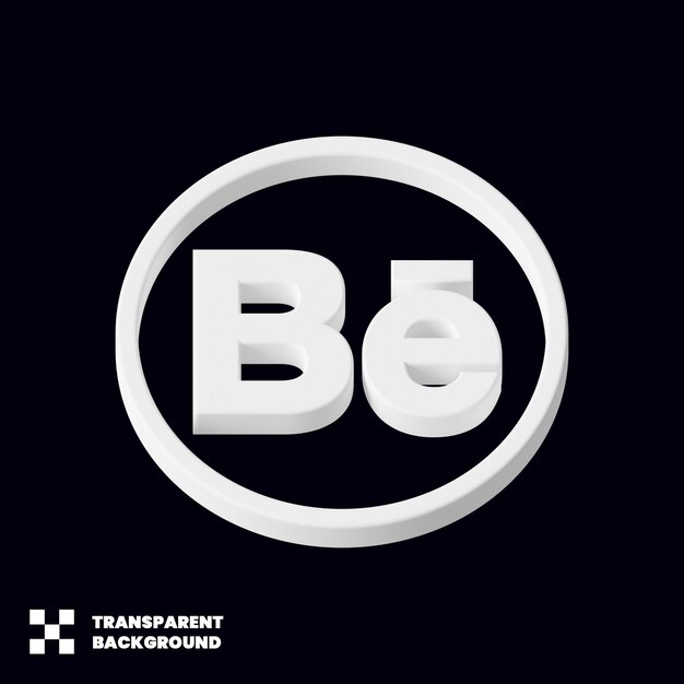 Behance 소셜 미디어 아이콘 3d